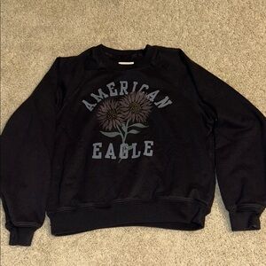American Eagle Women’s Black Crewneck Sweater
